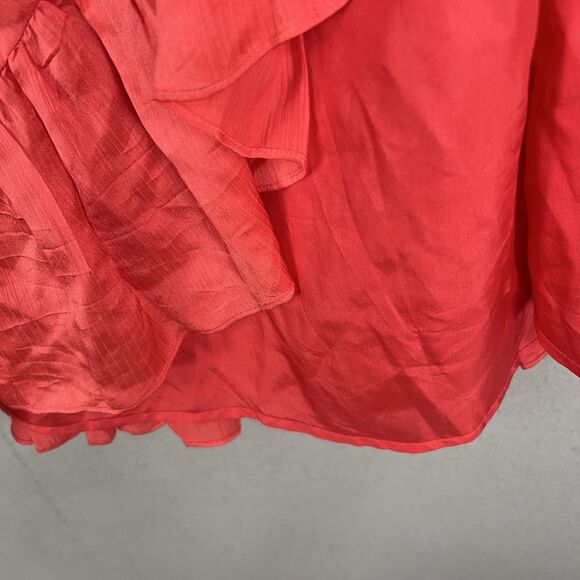 Lilly Pulitzer Dress Womens Size 6 Red Ruffle Feminine Romantic Resort Pockets - Picture 5 of 16